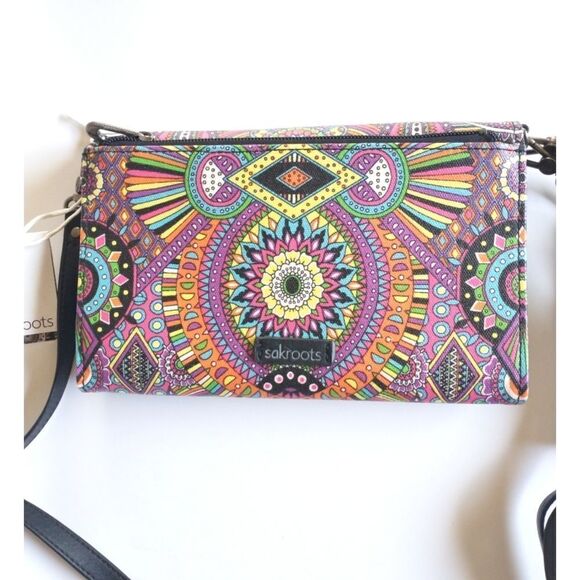 New! SAKROOTS Marin Smartphone Mini Crossbody Bag Clutch Wristlet - Picture 6 of 9